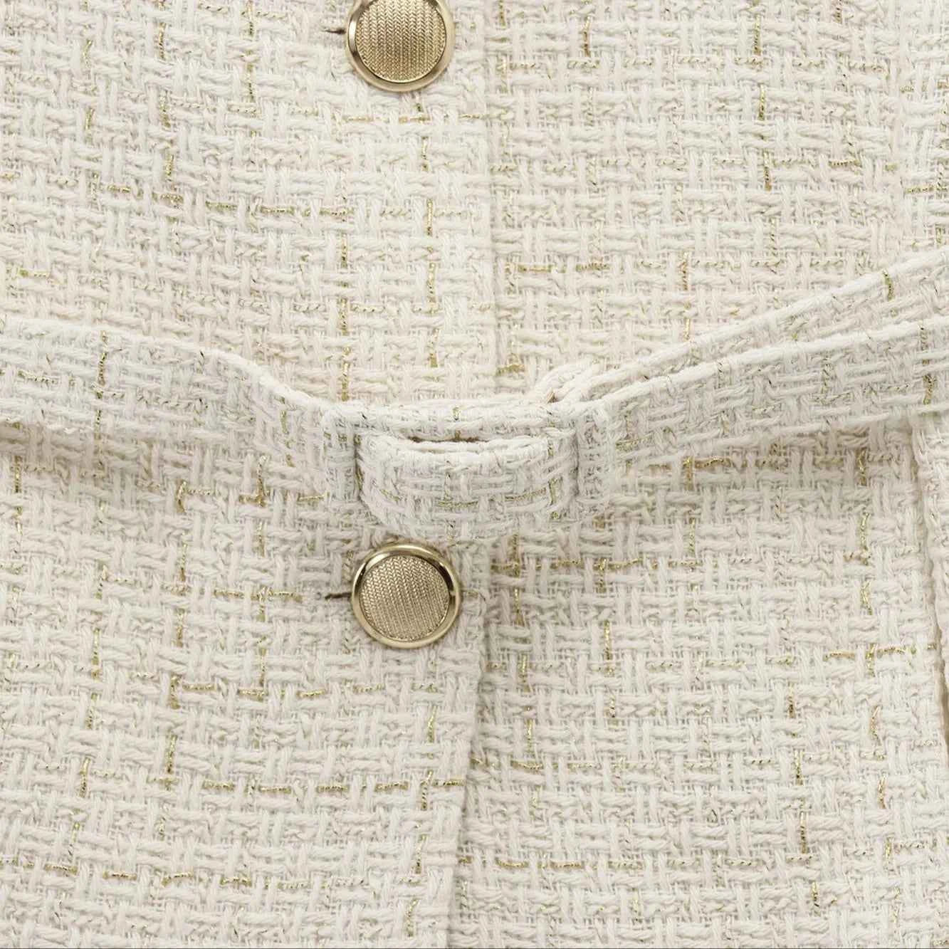 Women Tweed Single Breasted Elegant Jacket