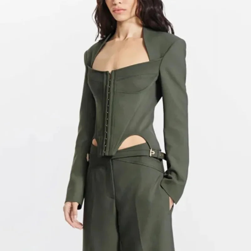 Women's Fishbone Corset Design Comfort Slimming Blazer