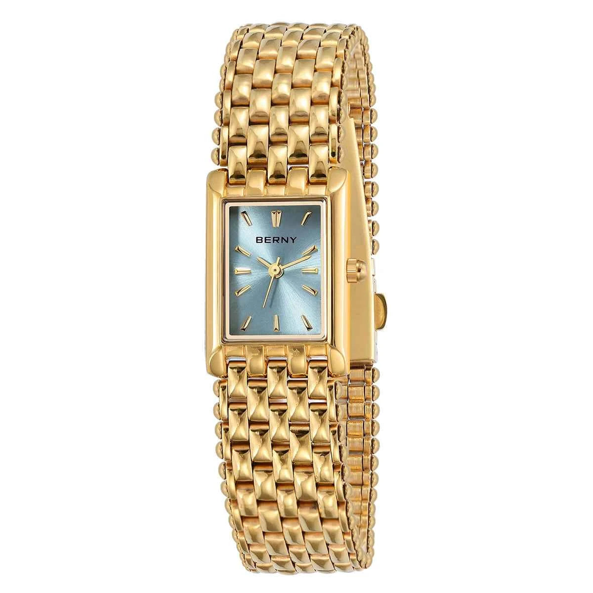 Gold Watch Exquisite Square Casual Women Stainless Steel