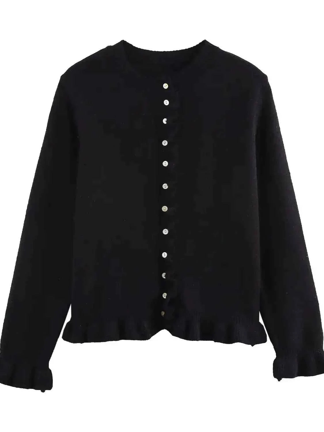 Women's Leisure Comfort Stacked Decoration Knitted Cardigan