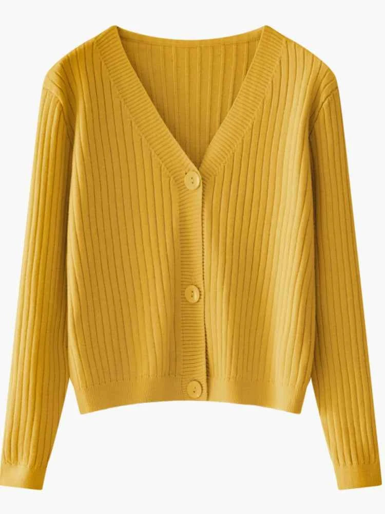 Women Cardigans Sweater V-neck