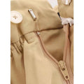 Women Front Button Zipper Balloon Hem Shorts