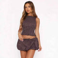 Polka Dot A- Line Mini Skirt
