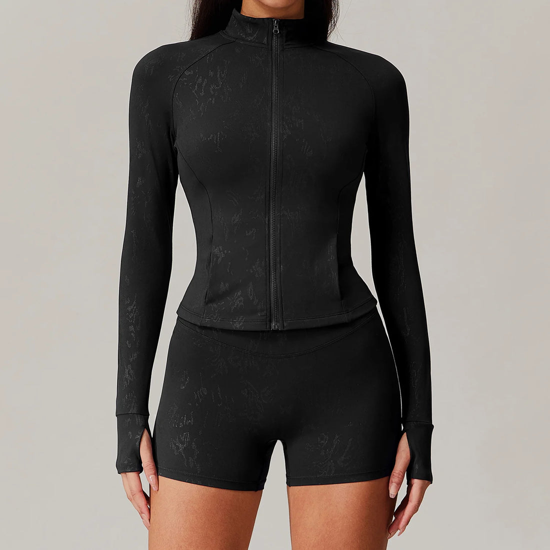 Zipper Jacket Women Yoga T-shirts Crop Top
