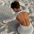 Vintage Crochet Flower Hollow Out Dress - Norellé