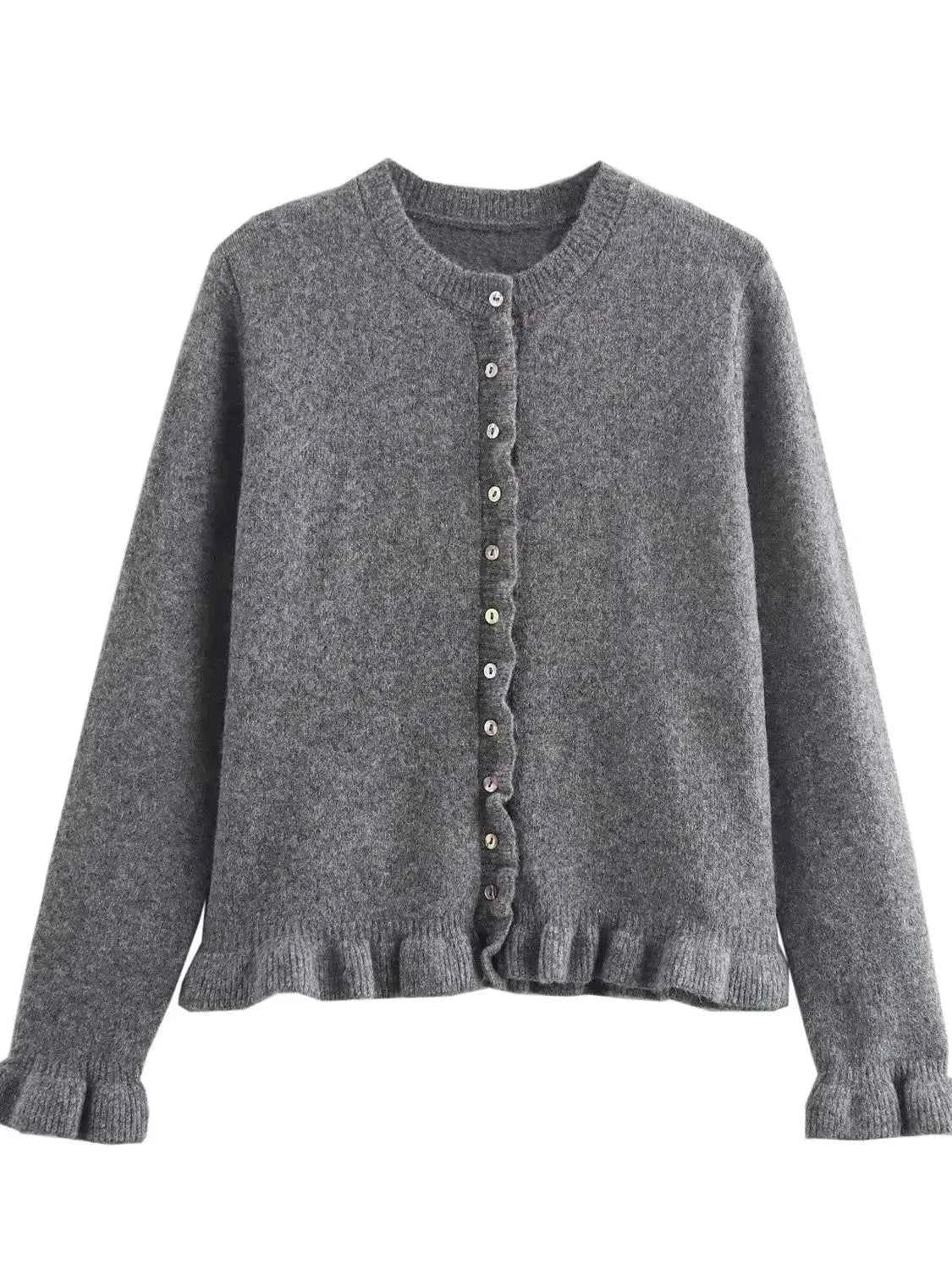 Women's Leisure Comfort Stacked Decoration Knitted Cardigan