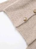Women's Floral Button Knit Cardigan Sweater