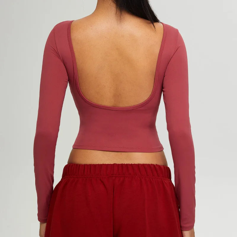 Women's Long Sleeve Top Yoga Shirts Running T-Shirt