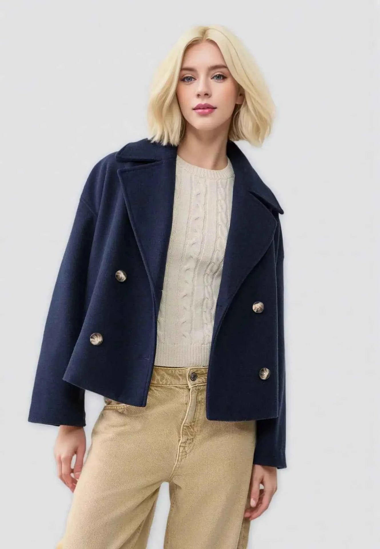 Woolen Jacket Women's Loose Fit