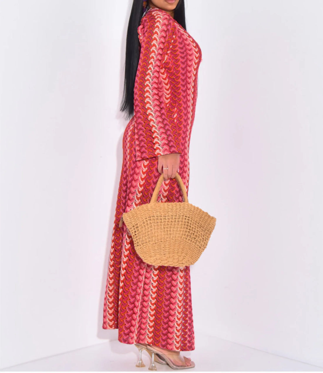 Spring Summer Fashion Striped Knitted Dress Women