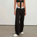 Elegant Loose Gray Women Pants