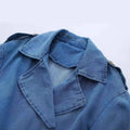 Loose Double-Breasted Denim Style Coat