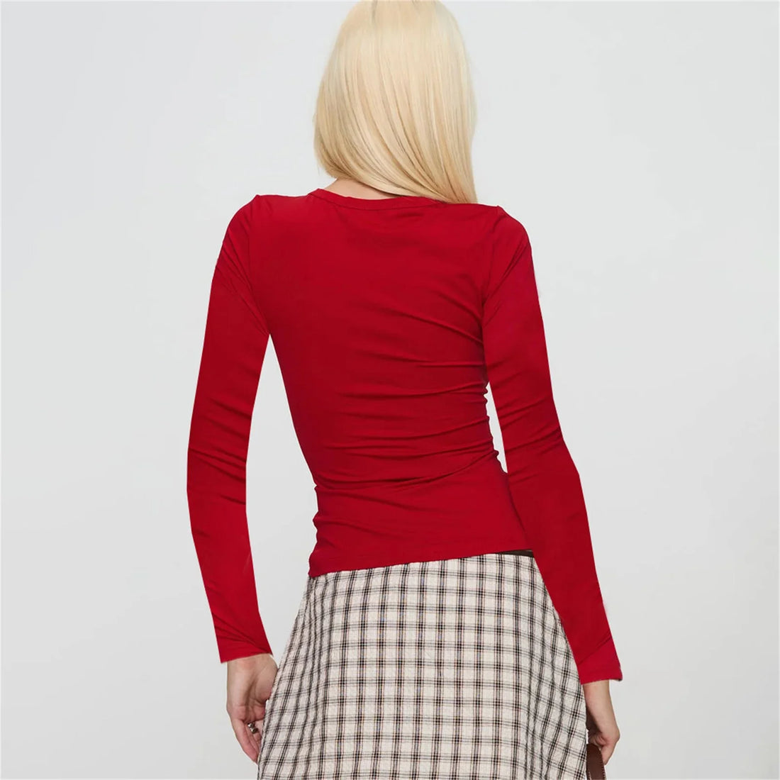 Women Button Down Crop Top Long Sleeve