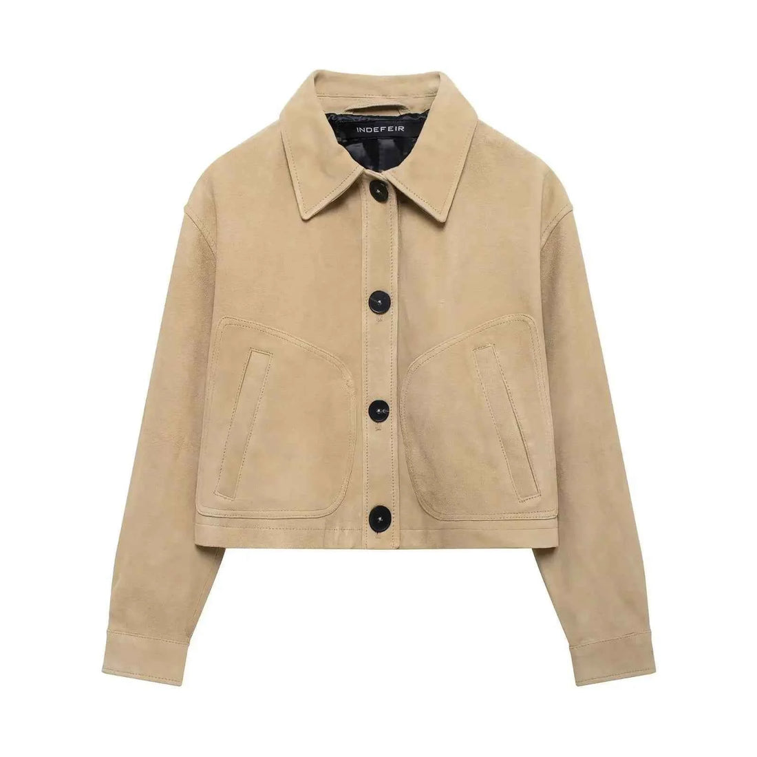 Fall Short Leather Velvet Jacket Women's
