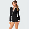Hip Raise Slim Fit Women's Long-sleeved Jumpsuit - Norellé