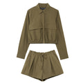 Pocket Decoration Short Shirt Leisure Skirt - Norellé