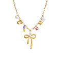 Women's Handmade Stainless Steel 18K Dold Pearl Necklace - Norellé