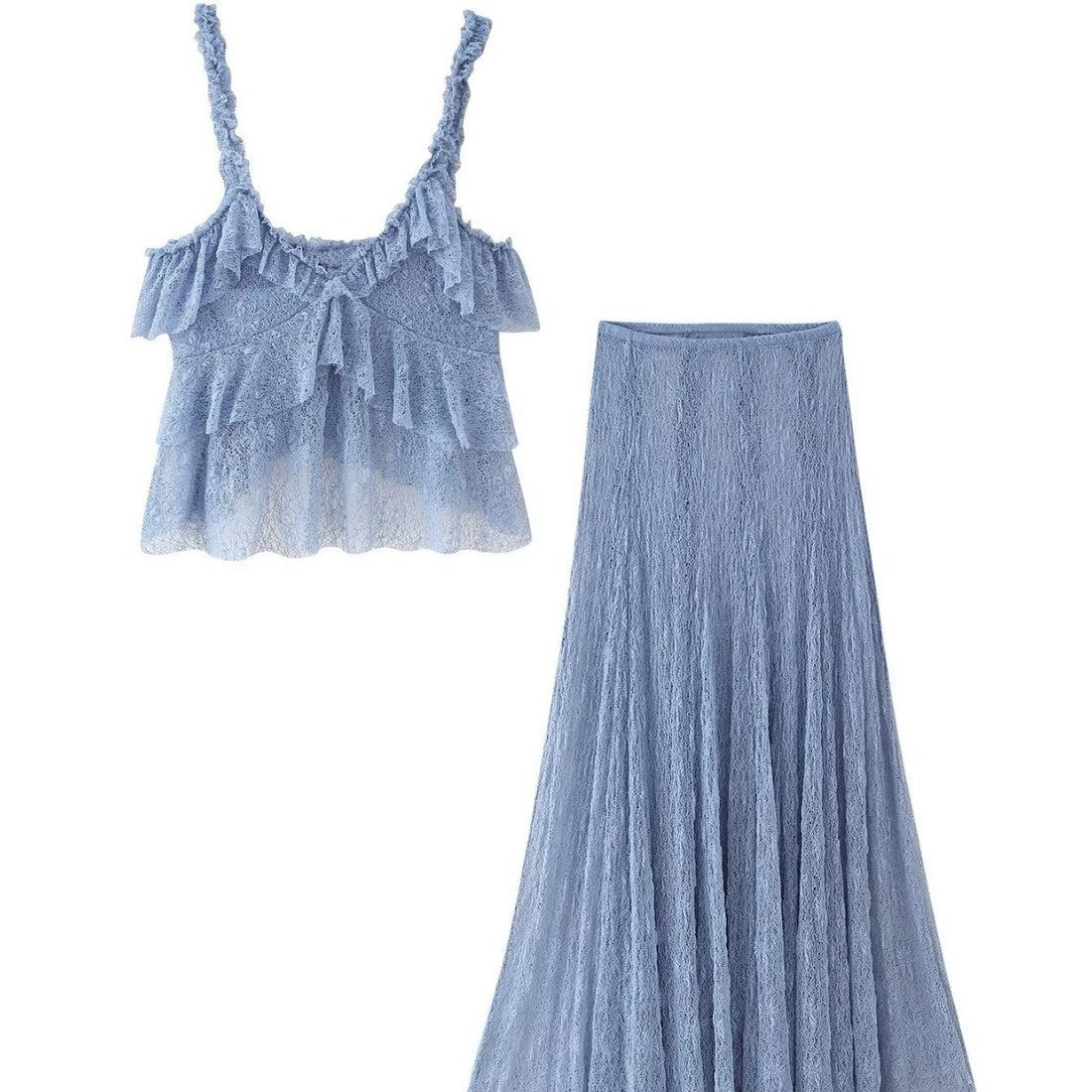 Women's V-neck Camisole Top High Waist Skirt - Norellé