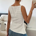 Womens Square Neck Button Up Vest Top - Norellé