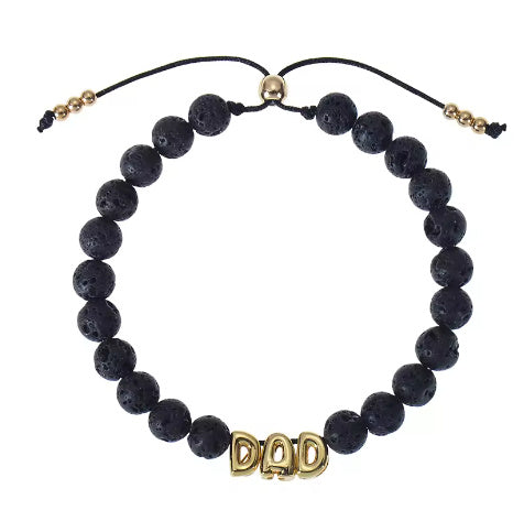 Bubble Letter Bracelet, Natural Stone Name Bracelet - Norellé
