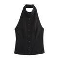 Halter Vest Slit Design Short Skirt - Norellé