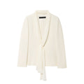 Thin Scarf Lapel Blazer Straight-leg Pants - Norellé
