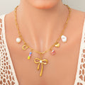 Women's Handmade Stainless Steel 18K Dold Pearl Necklace - Norellé