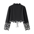 Stylish Simple And Versatile Hollow Embroidered Cotton Top - Norellé