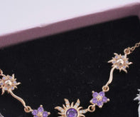 Sweet Copper Gold-plated Purple SUNFLOWER Necklace - Norellé